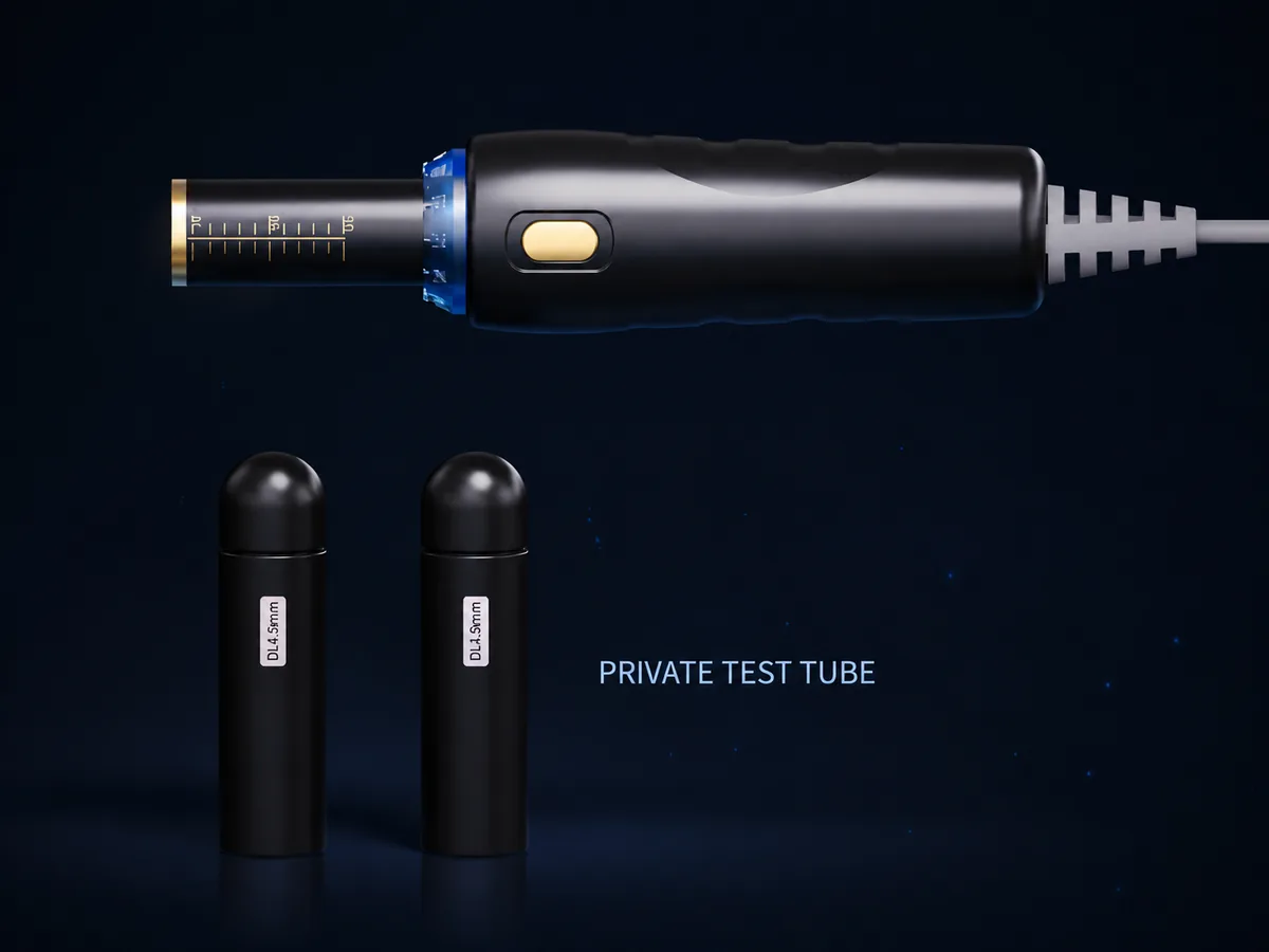 Dedicated 12D HIFU intimate handle with 3.0 and 4.5 mm attachments