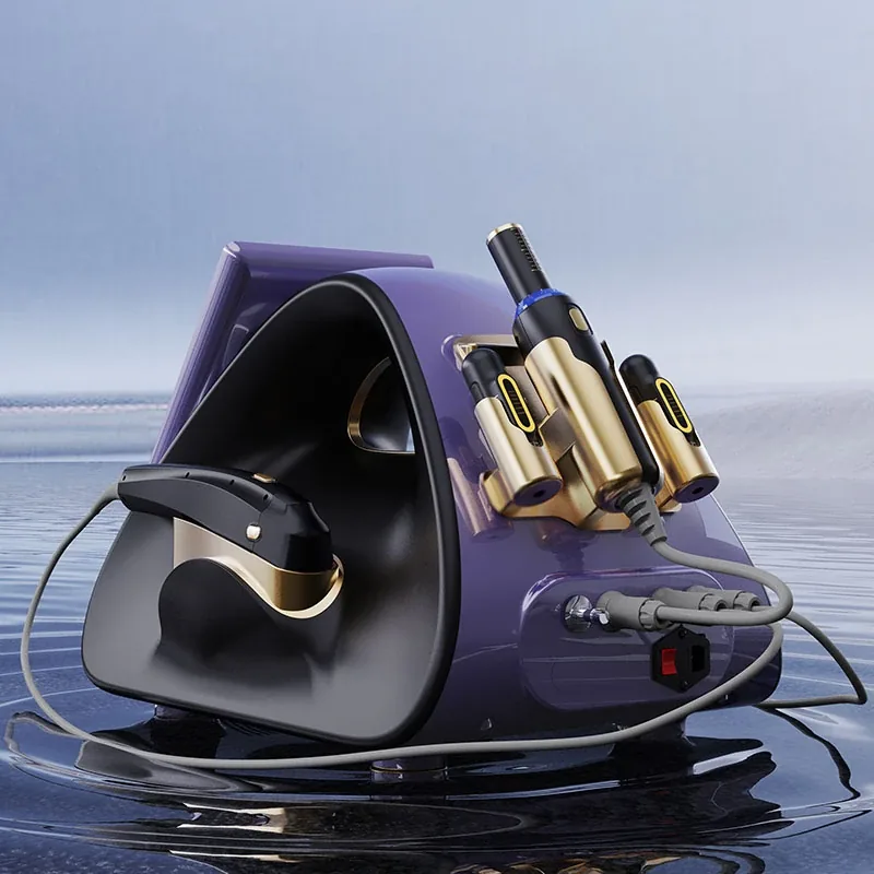 Rear view of the FotroHIFU 12D HIFU machine and connected handpieces