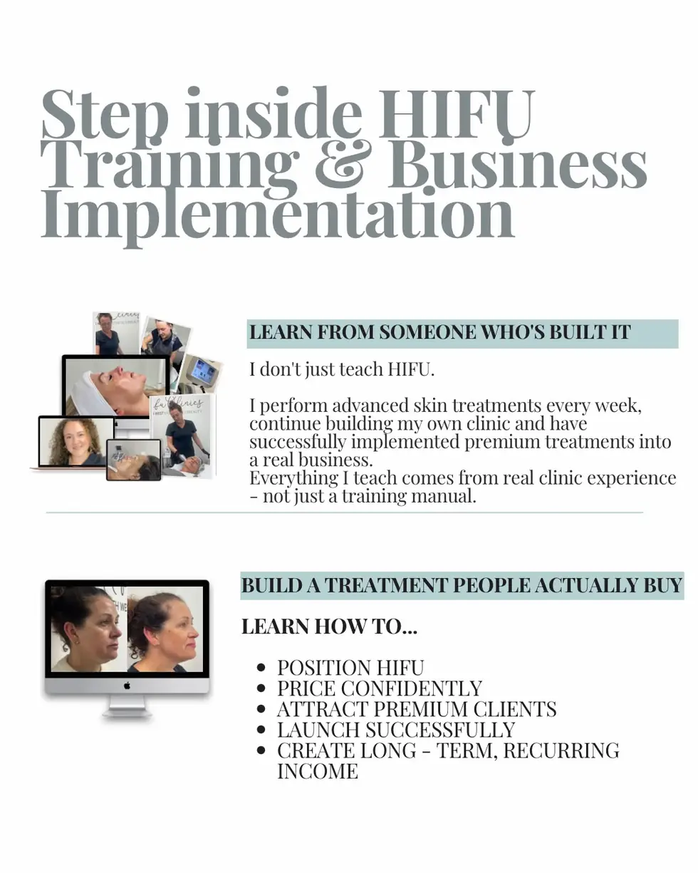 UK HIFU training material based on real clinic experience