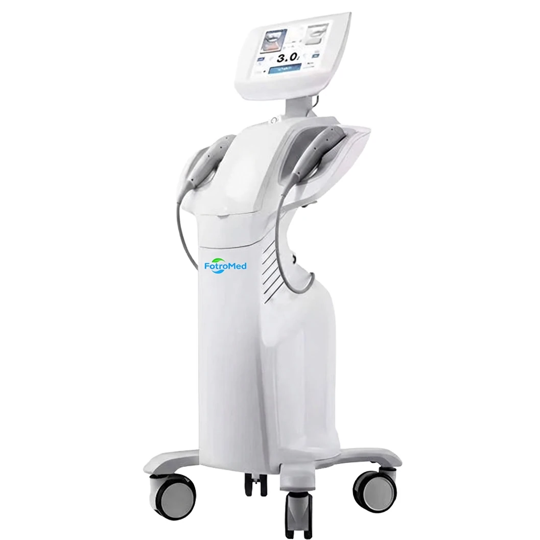 UltraLift 7D Pro HIFU machine shown from the front three-quarter angle with two handpieces